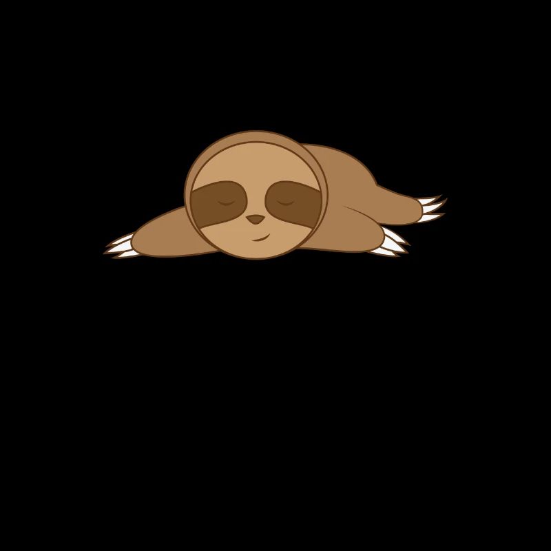 Sloth sleeping on the ground