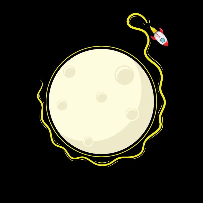 Rocket orbits the moon