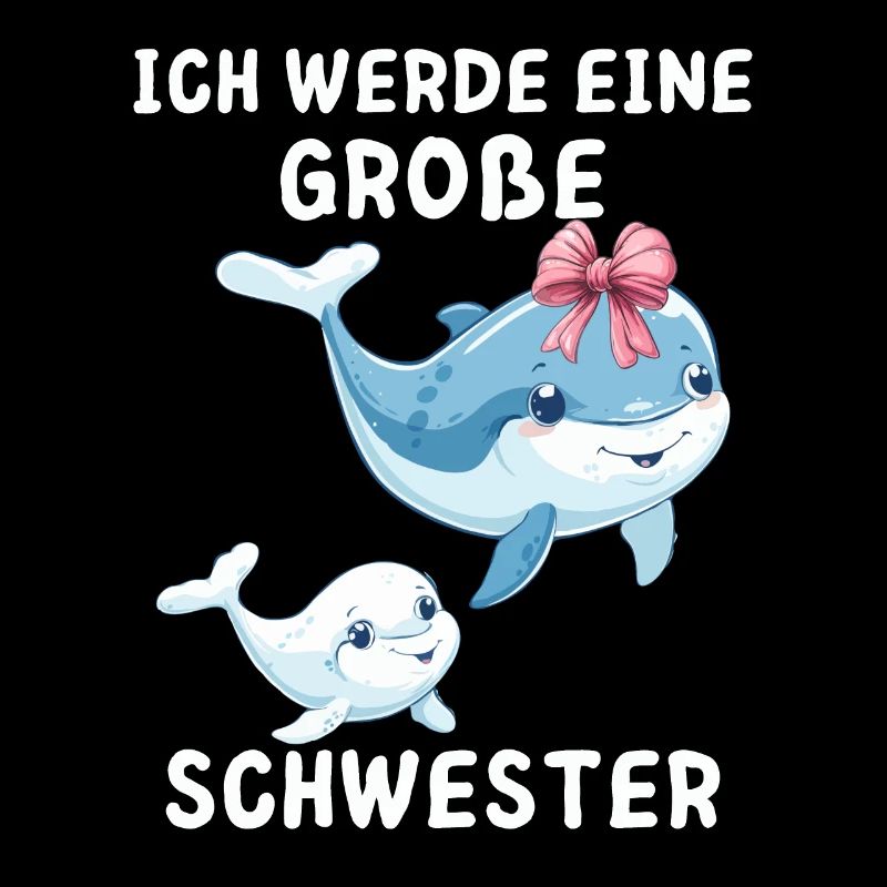 Ich werde eine große Schwester Wal