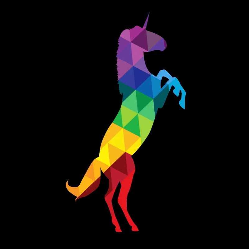 Polygon regenbogen unicorn, einhorn, einhörner,