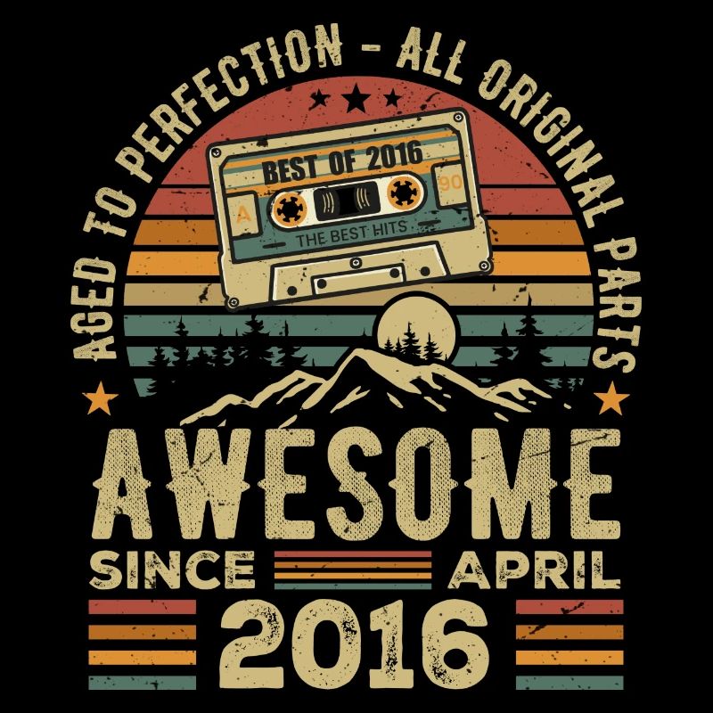 April 2016 Vintage Retro Geburtstagsgeschenk