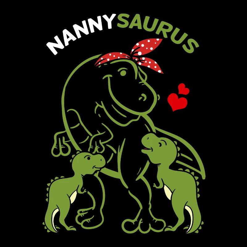 Nannysaurus Nanny 2 Kinder Dinosaurier Muttertag