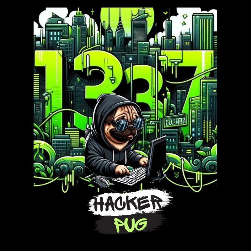 Cyber Pug : Le Hacker Pug