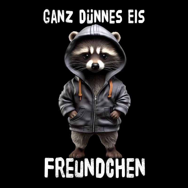 Ganz Dünnes Eis Freundchen Waschbär