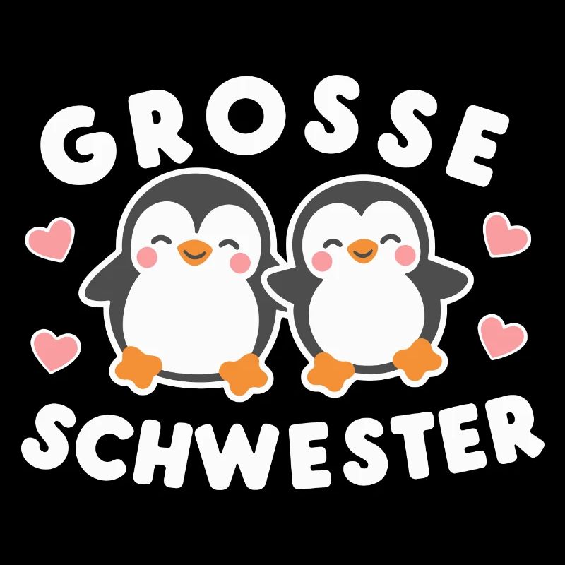 Große Schwester Pinguin-Motiv