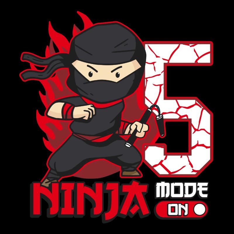 5th Birthday Ninja Mode On Boy 5 years old