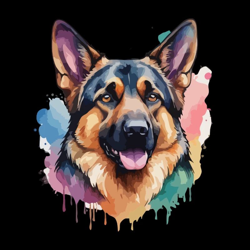 Deutscher Schäferhund Cool Colorful Deutscher Schäferhund