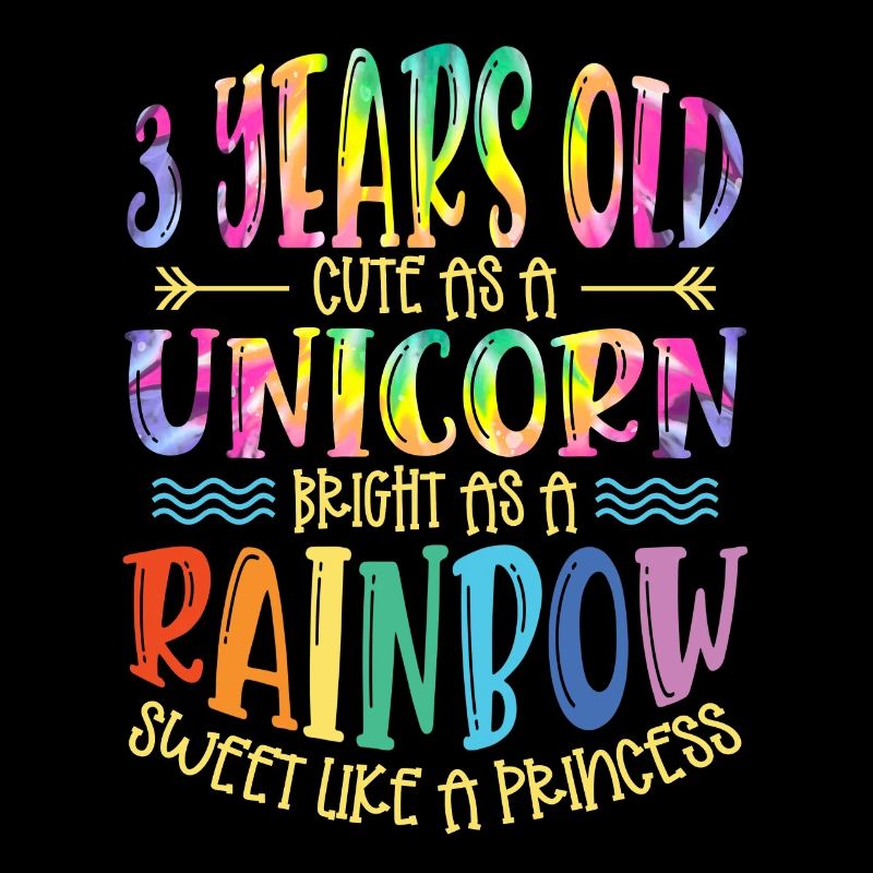 3 Jahre Alt Niedlich Wie Ein Einhorn Hell Wie Ein