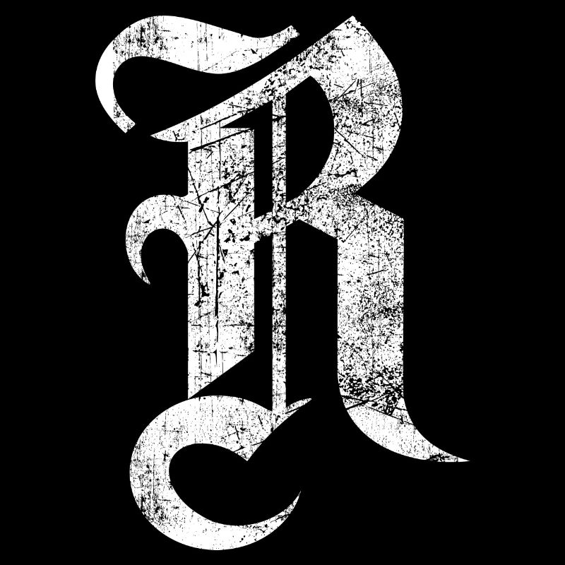 Tshirt alphabet initial R