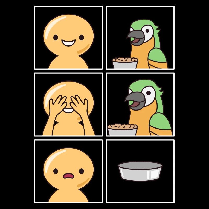 Parrot Eats Fast Design for Parrot Fans