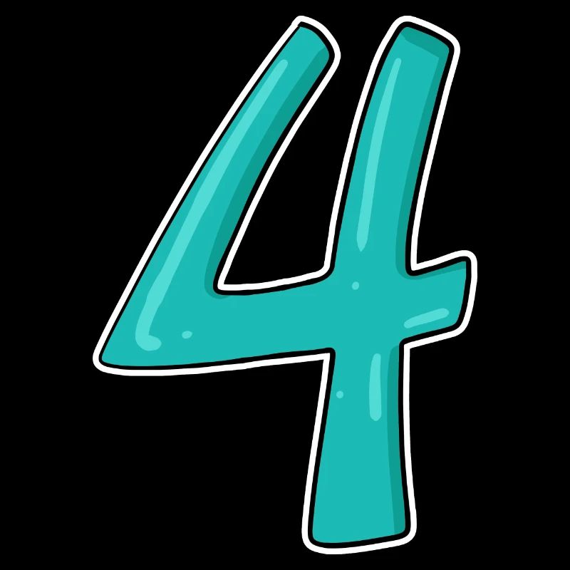 Zahl Vier Ziffer Nummer Vierter Vierte