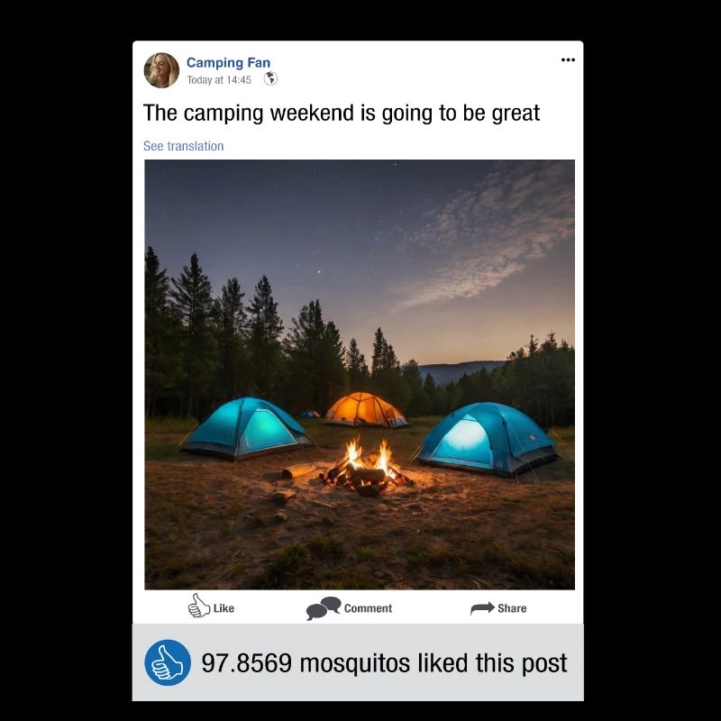 Camping is fun