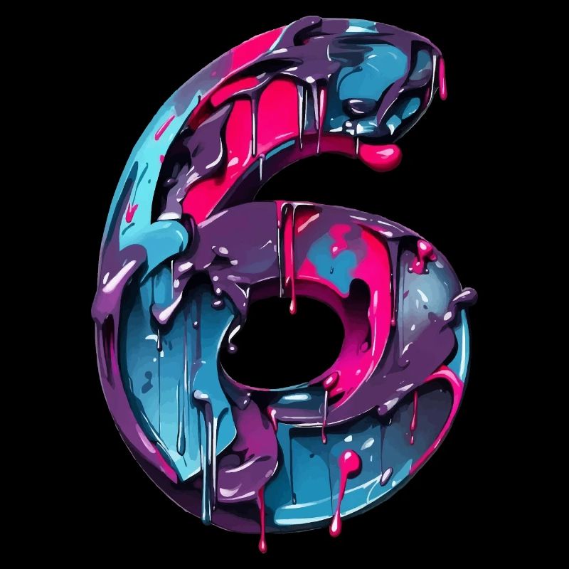 NR. 6 NUMMER 6 COOL 6. GEBURTSTAG