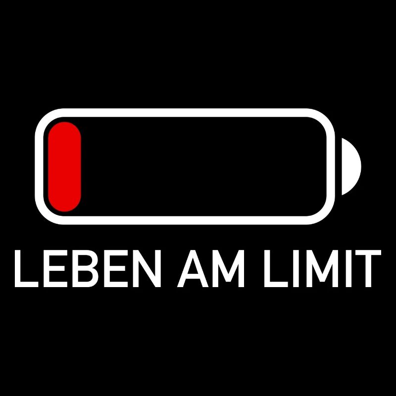 Leben am Limit Lustiger Spruch Geschenk Handy Akku