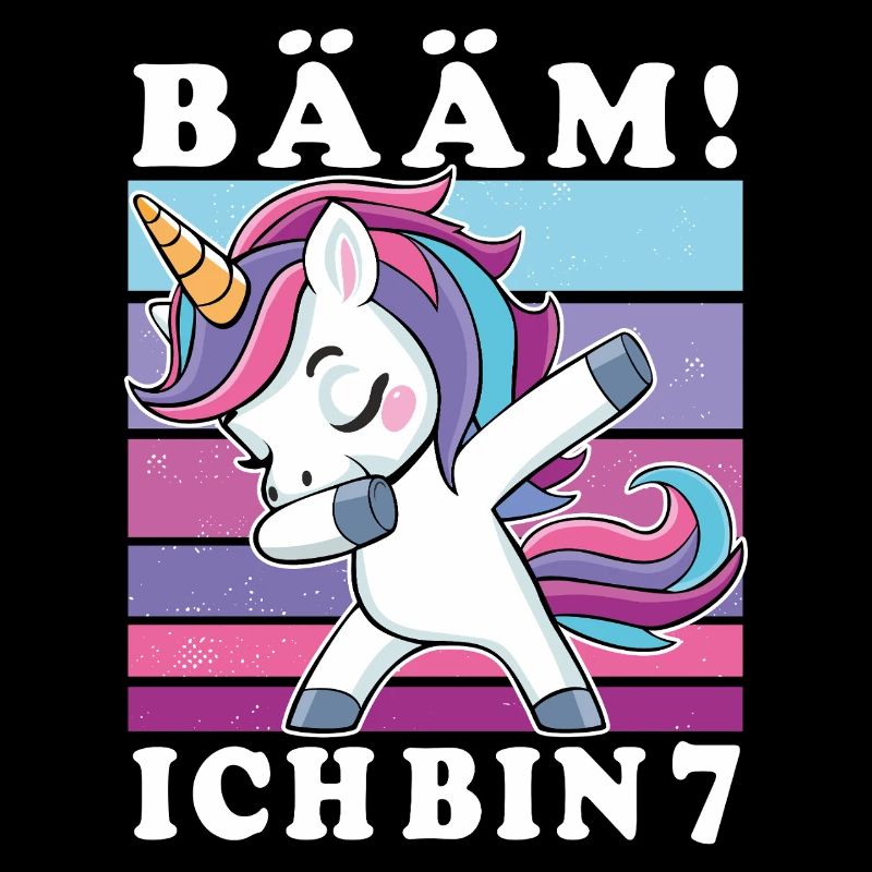 7. Geburtstag Dabbing Einhorn Bääm Ich Bin 7