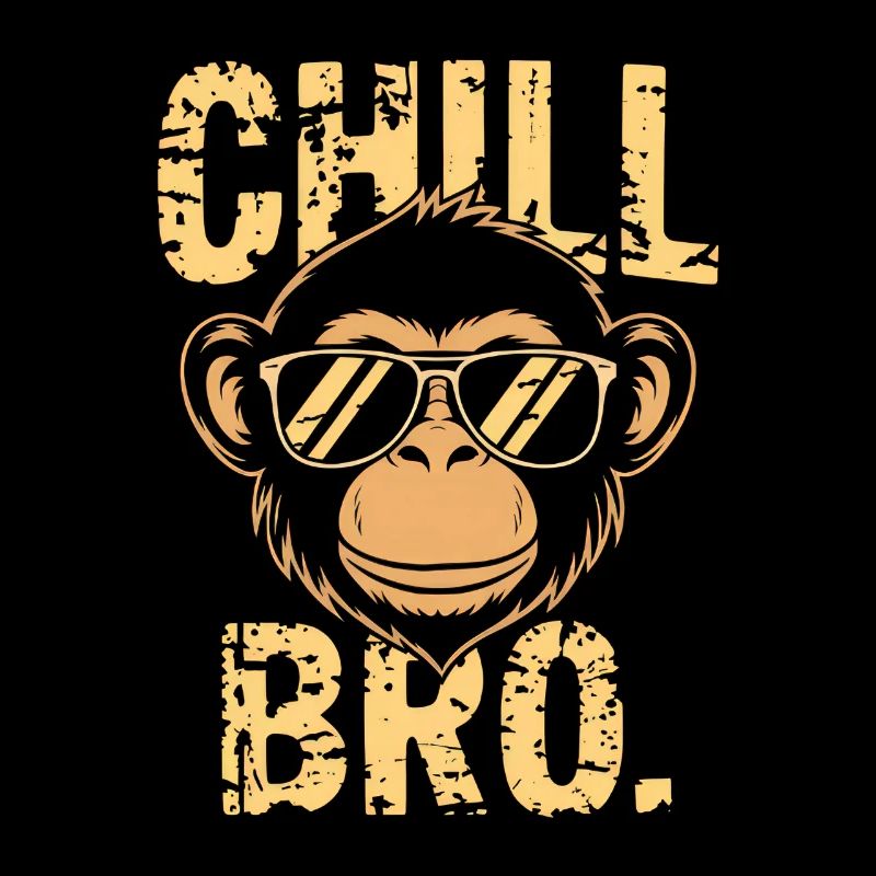 Chill Bro Cool Monkey avec lunettes de soleil