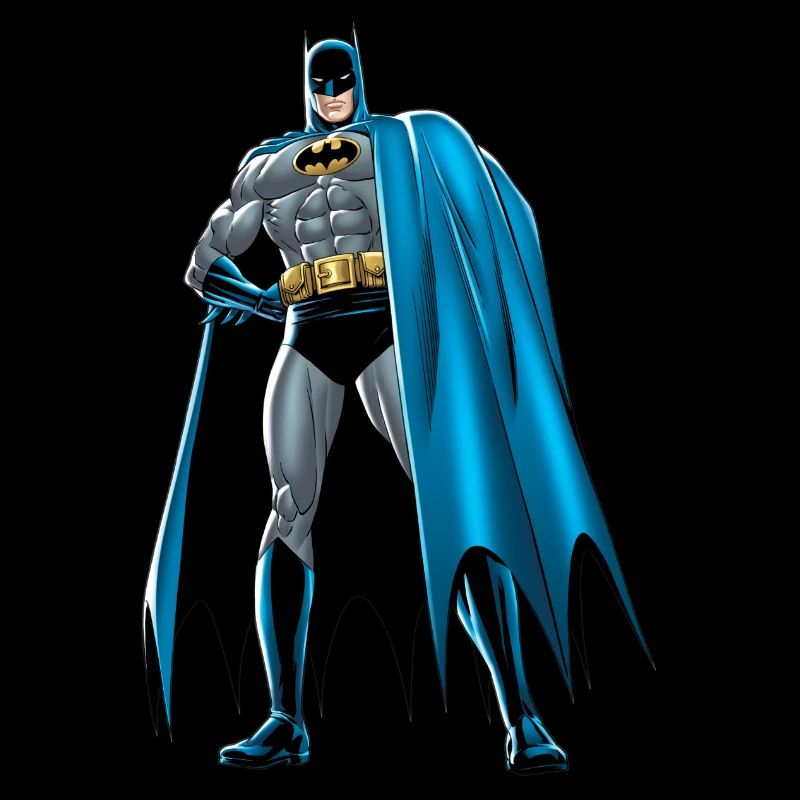 Batman blauer Umhang Pose