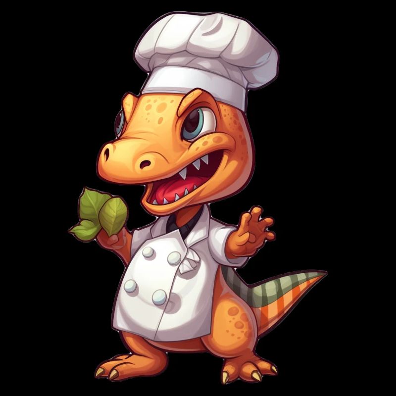 Mignon bébé Velociraptor Chef