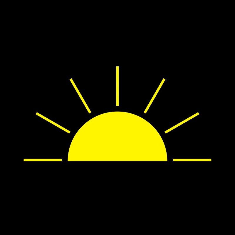 Soleil levant ou couchant jaune