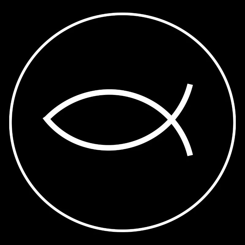 Jesus fish white Ichthys fish fish