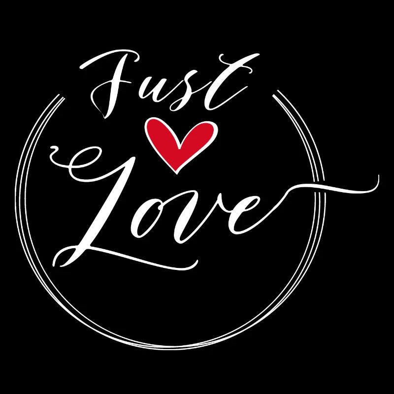 Just Love Heart Scripted Circle