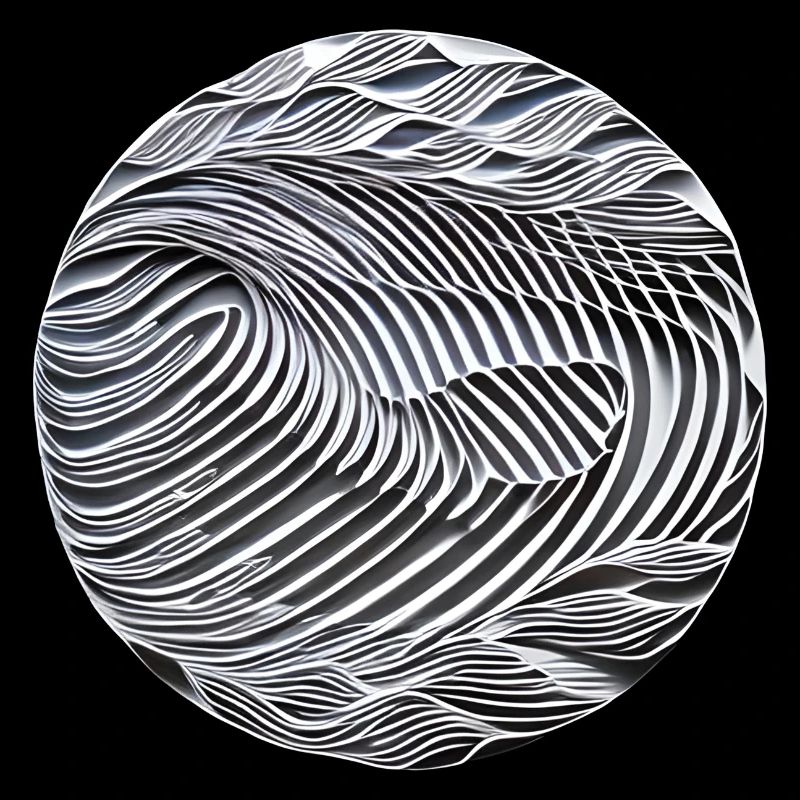 Abstract black and white waves