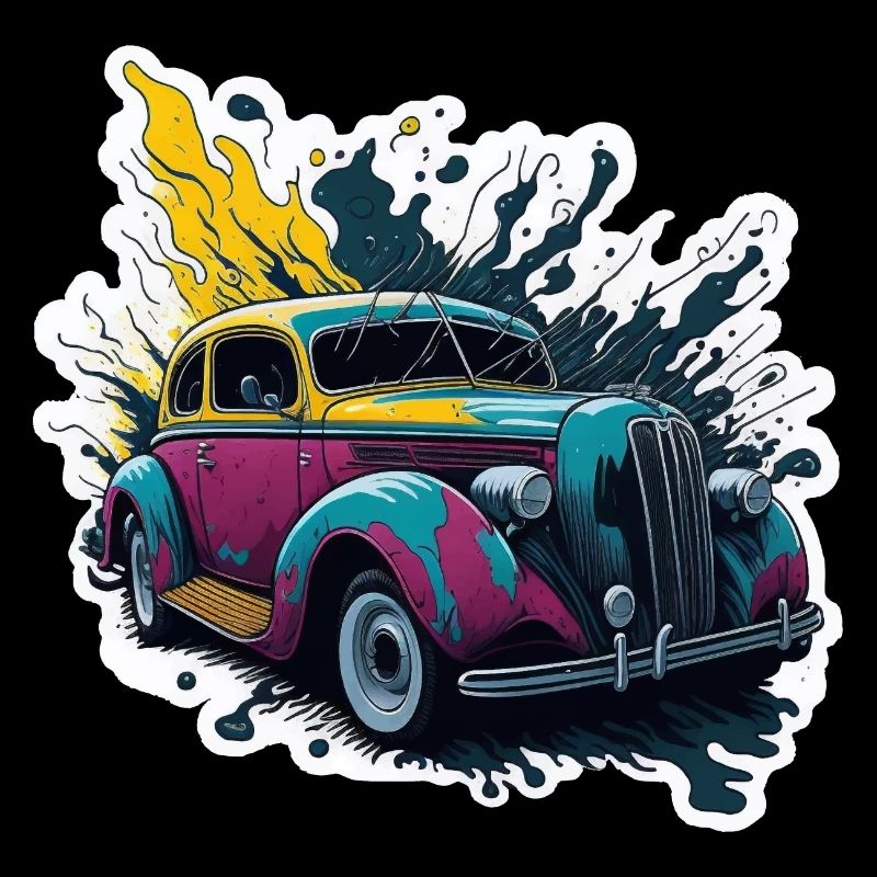 Farbiger Oldtimer Spritzer