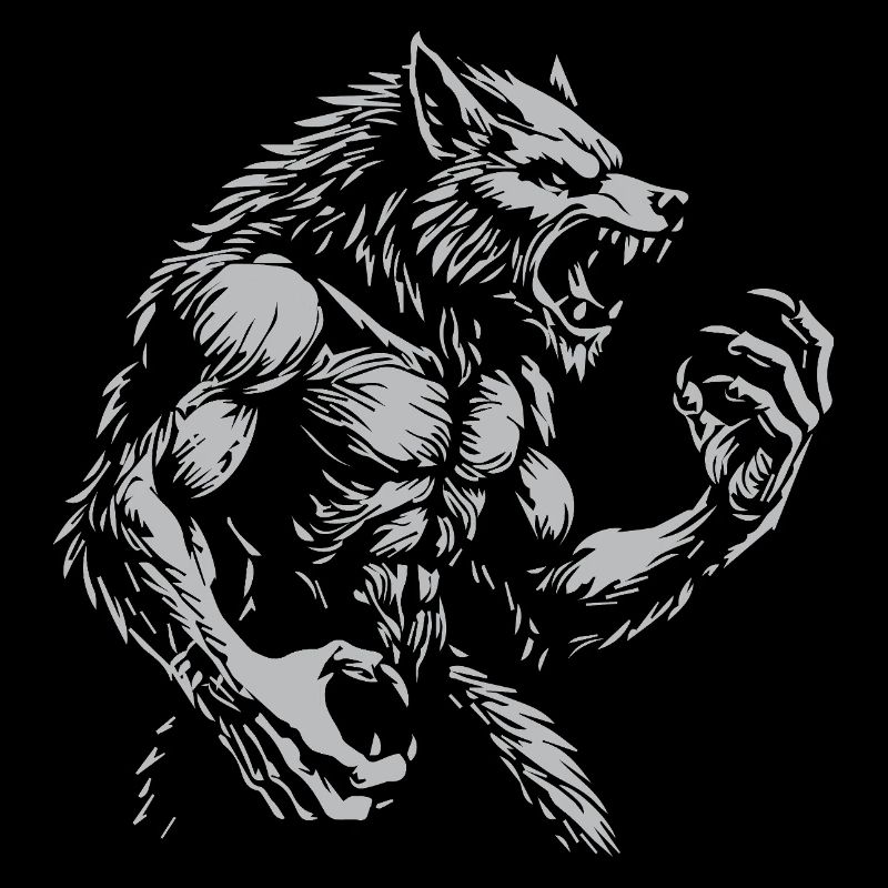 Grimmiger Warewolf Illustration