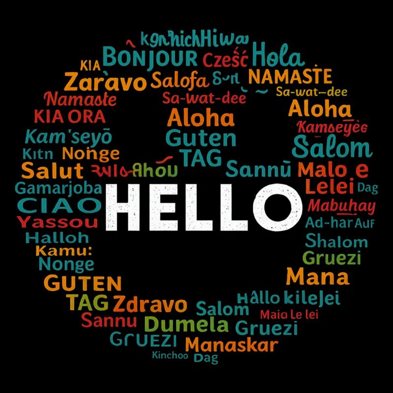 Beginnen Sie mit Hello Different World Language Learning