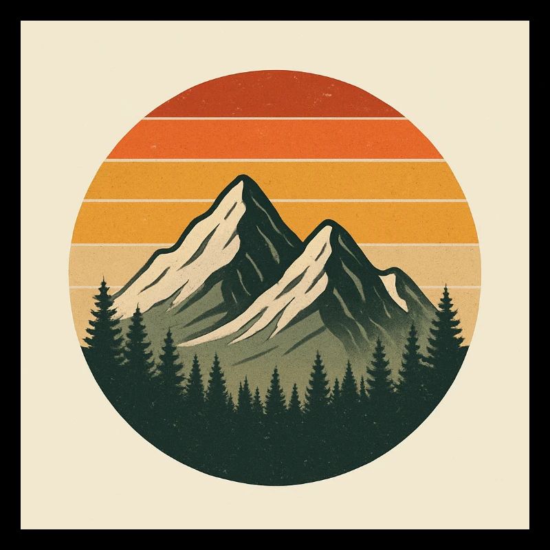 Sunset Summit Retro Circle