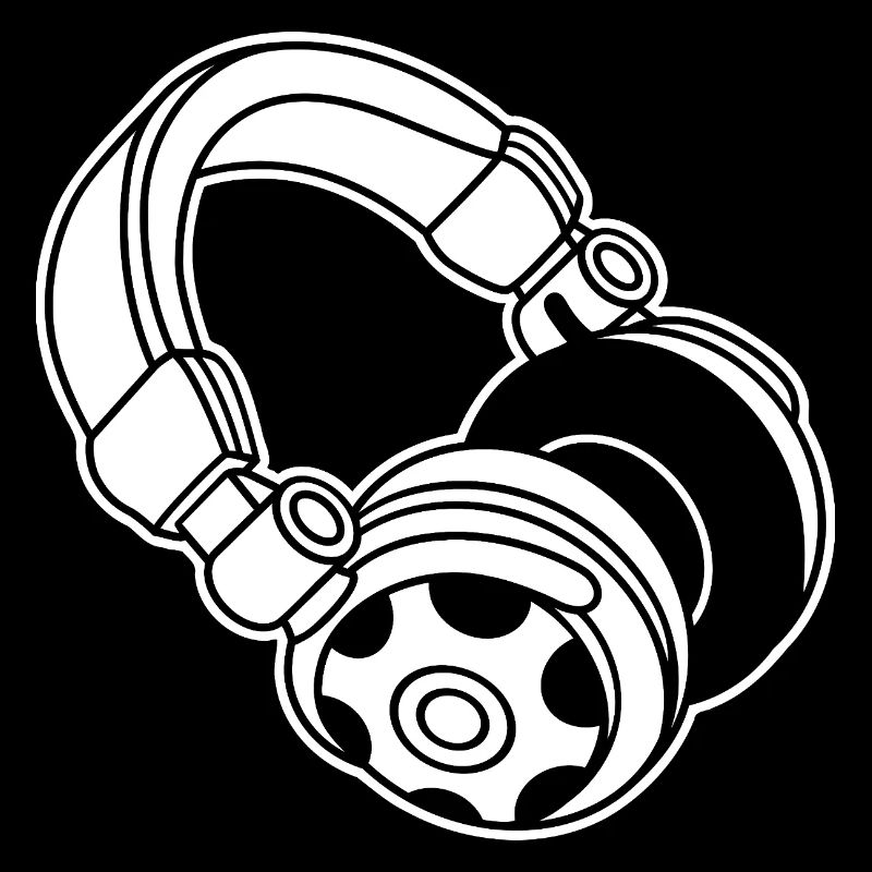 Silhouette du casque : DJ & Music Vibes