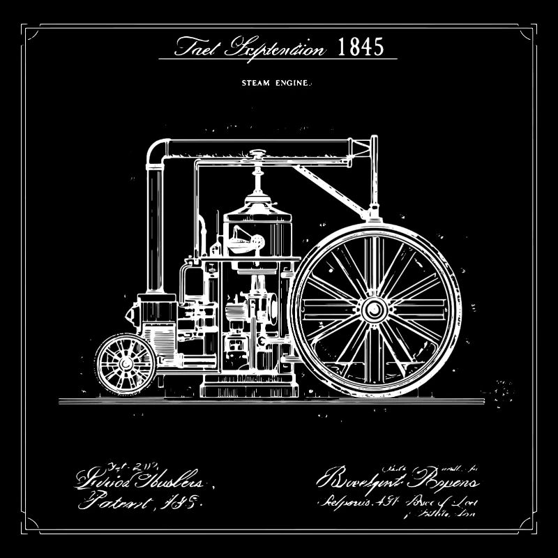 Plan de machine à vapeur vintage
