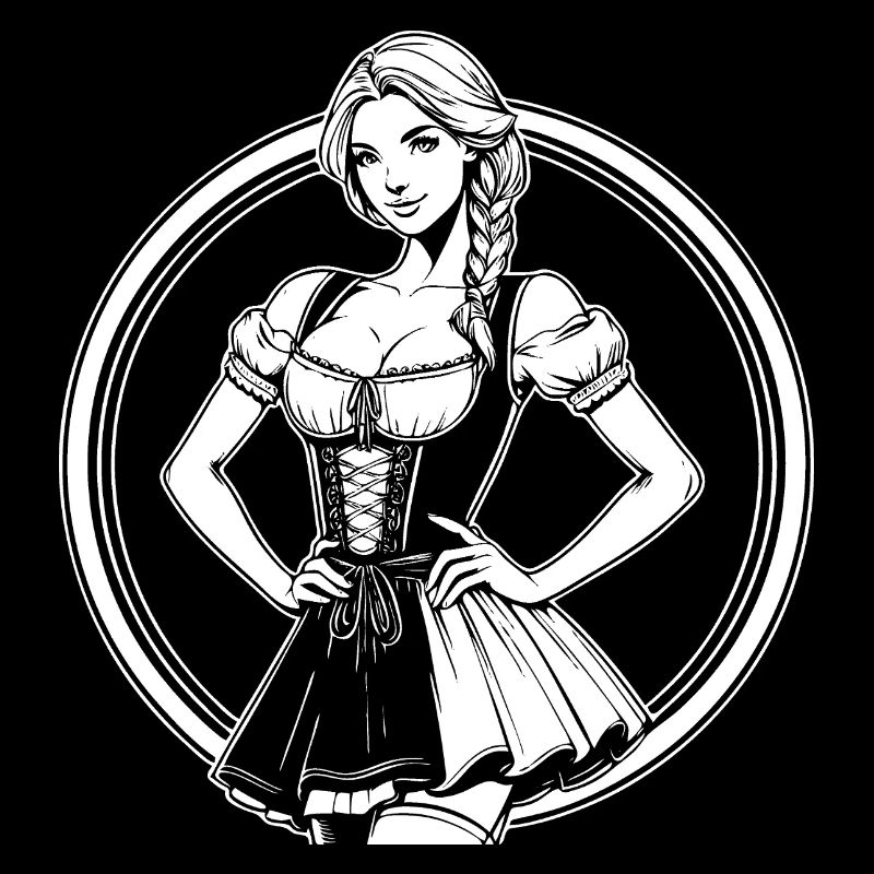 Cool Dirndl Comic Design