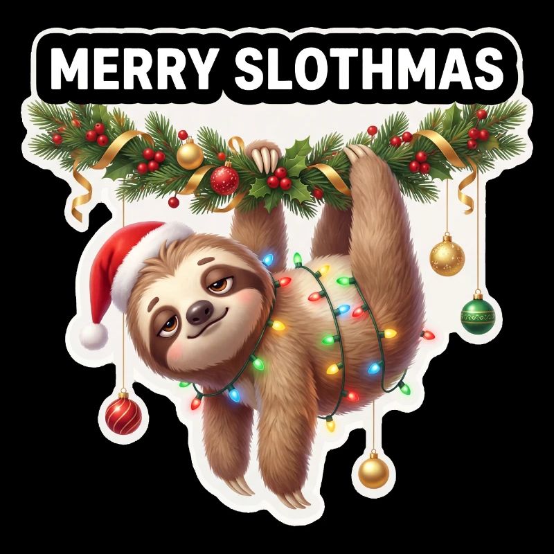 Happy Slothmas String Lights