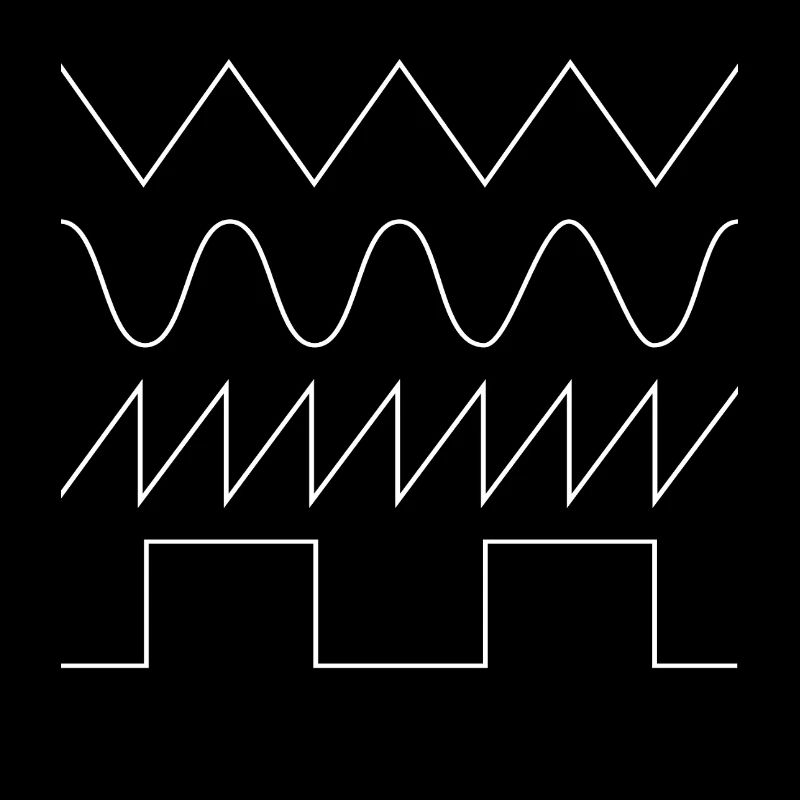 Synthesizer Waveforms (white font) #1