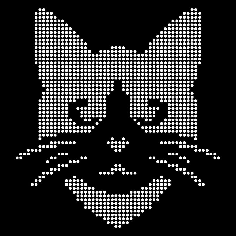 Halftone Cat Face