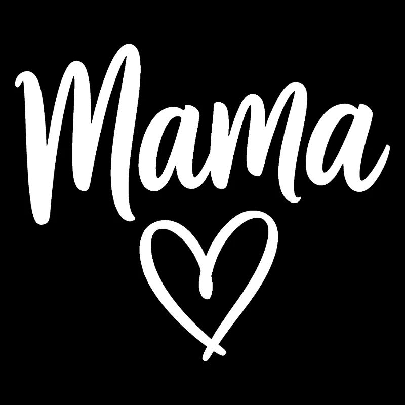 Mama Heart Script Logo