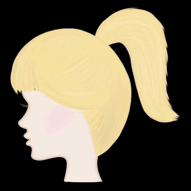 Poupée jouet à queue de cheval blonde