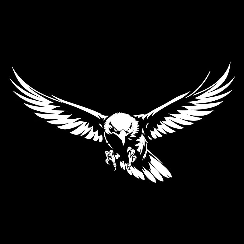 Aigle attaquant en vol