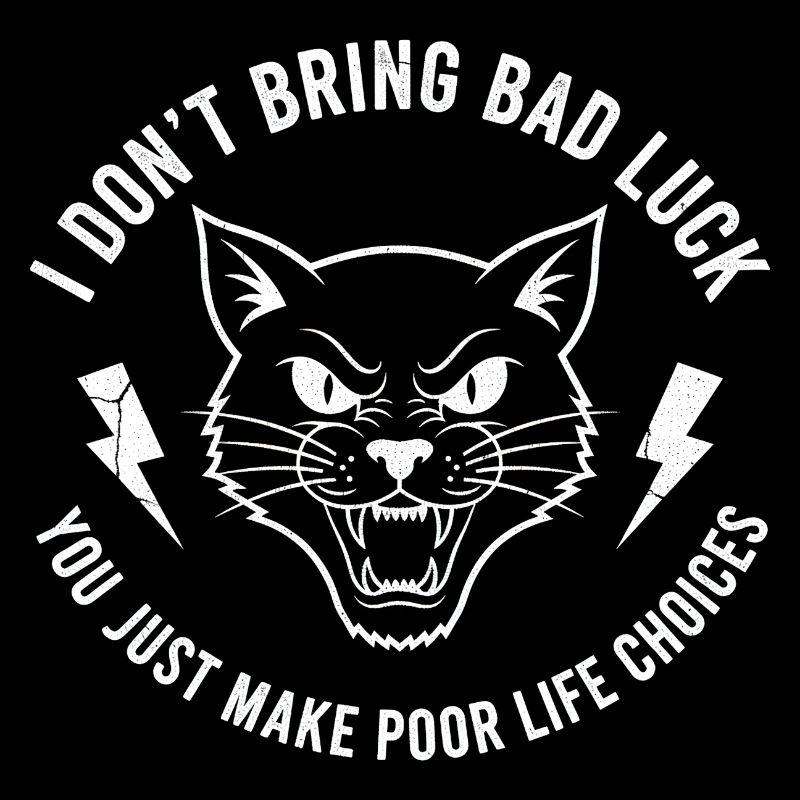 Pech oder Wille Katzen-Spruch