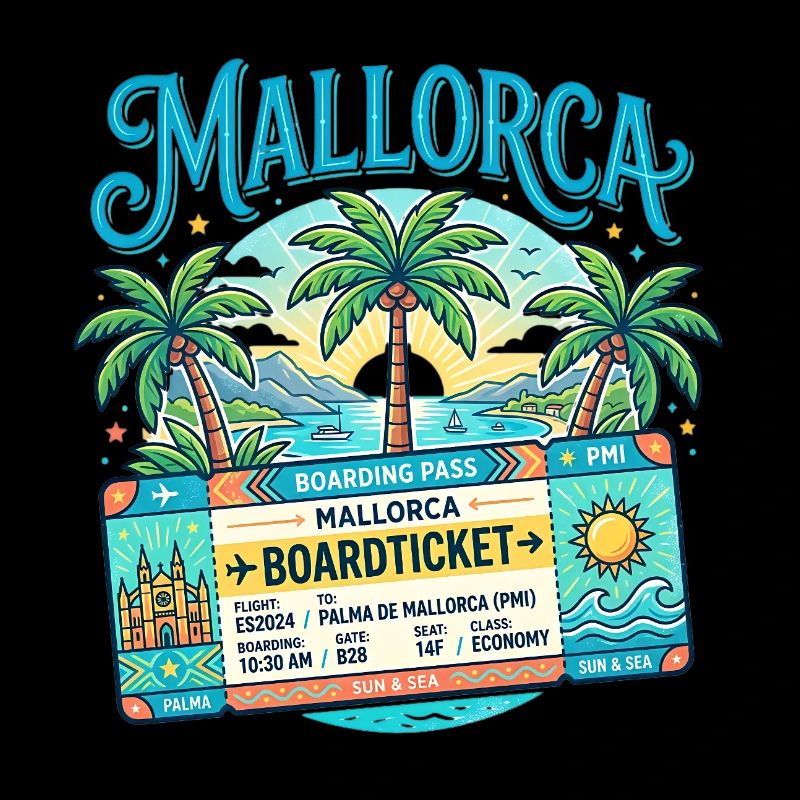 Mallorca Boarding Pass – Sommer Urlaub