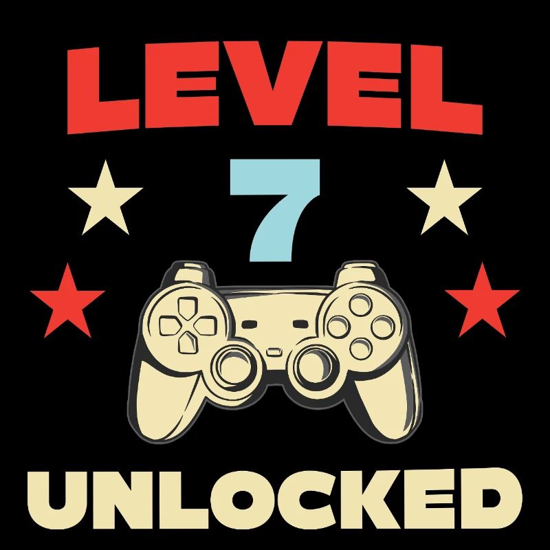  Geburtstag Level 7 Unlocked Game Controller
