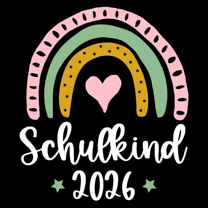 Schulkind 2026 Einschulung Mädchen Regenbogen