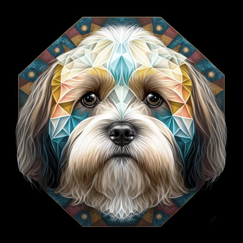 Colorful Havanese Head Artwork