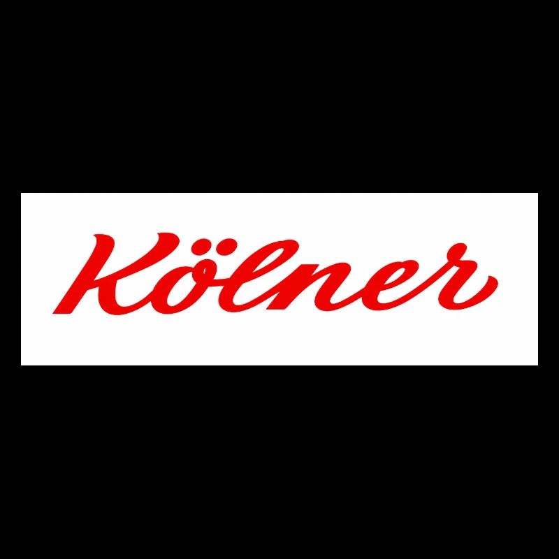 Kölner Roter Script-Logo Print