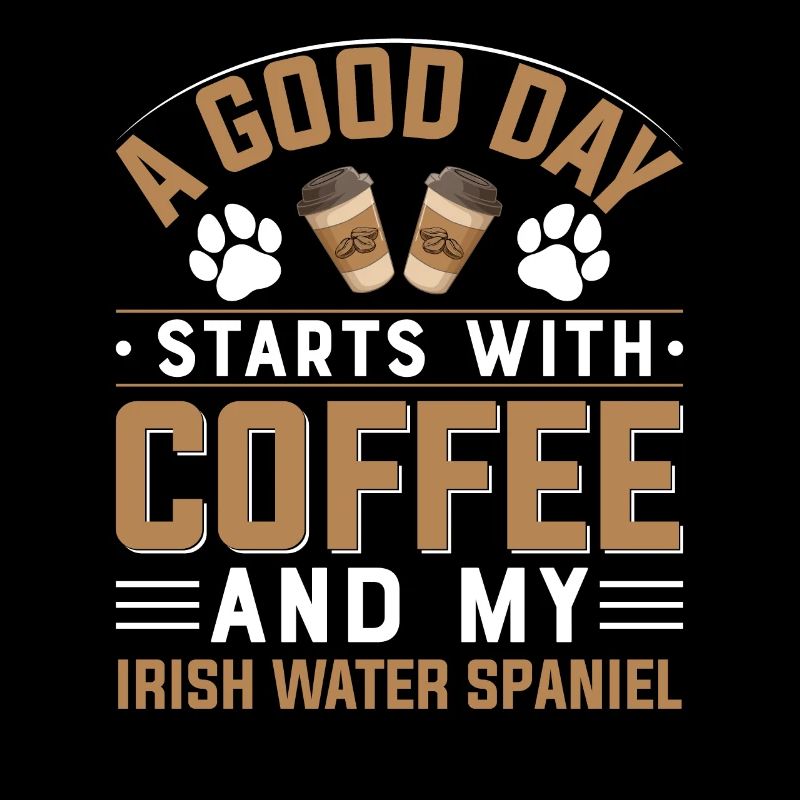 Irish Water Spaniel Coffee Drinking Caffeine Dogs