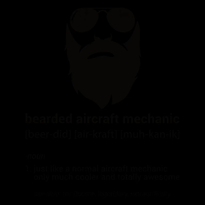 Flugzeugmechaniker Mechnaiker Held Flugzeug Bart