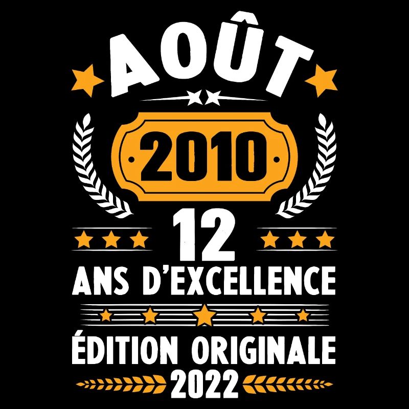 Cadeau D'anniversaire Rétro 12 Ans Août 2010