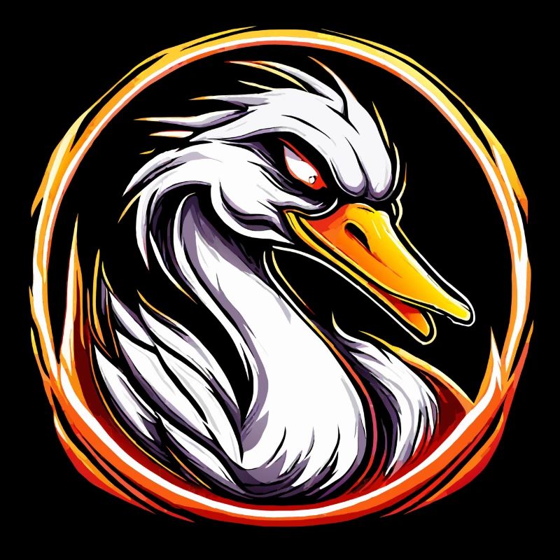 angry swan