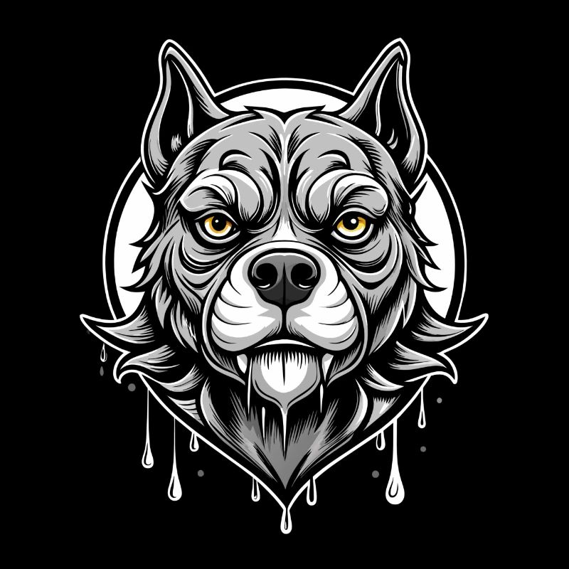 Bouledogue noir et blanc